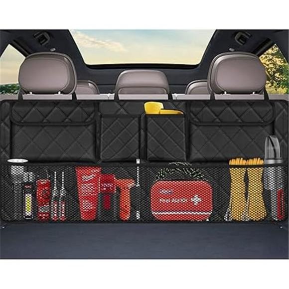 Car Trunk Organizer,Large Capacity Backseat Trunk Organizer(42"*18"),Collapsible - Picture 8 of 8